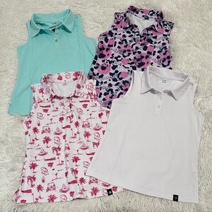 ❤️ NWT/NWOT Bundle of 4 Soneven Sleeveless Polos Size 4/5